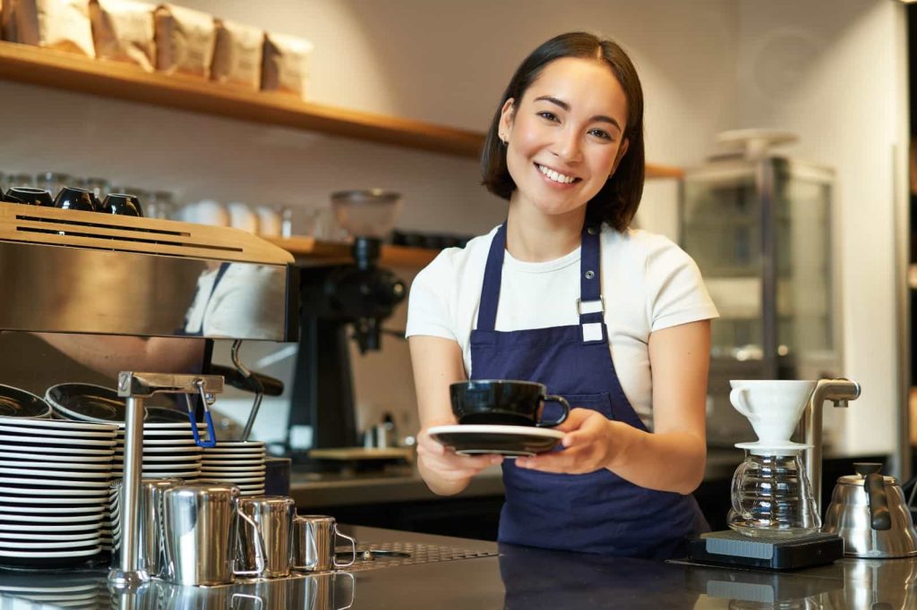 woman working in a part-time job in germany